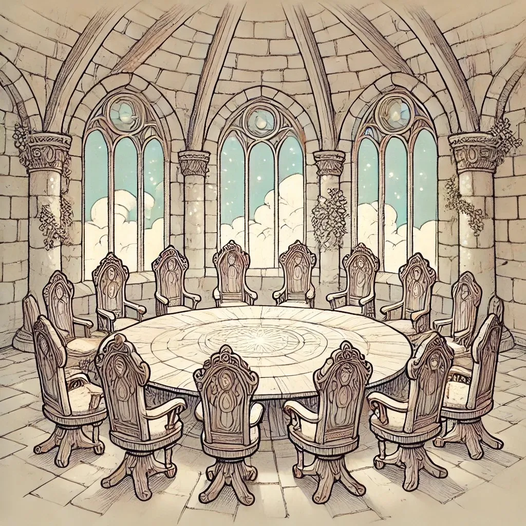 The Council of Clouds. Image generated by DALL·E 2, powered by OpenAI.